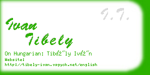 ivan tibely business card